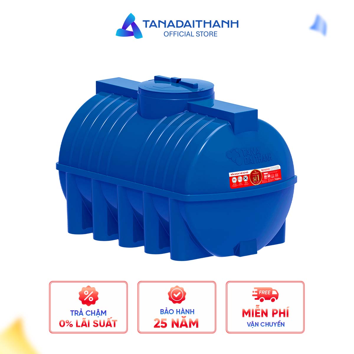 BỒN NHỰA THM 2.000L NGANG