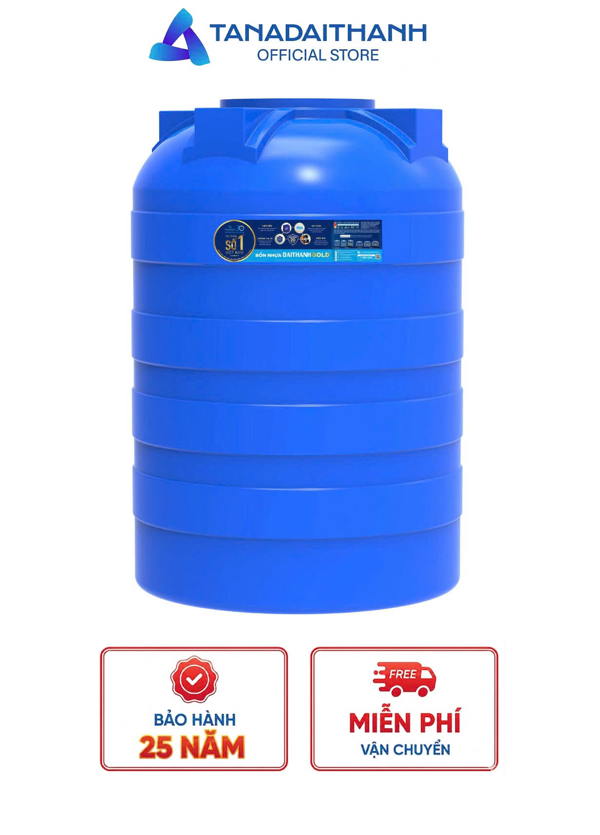 BỒN NHỰA ĐẠI THÀNH GOLD 1.000L ĐỨNG
