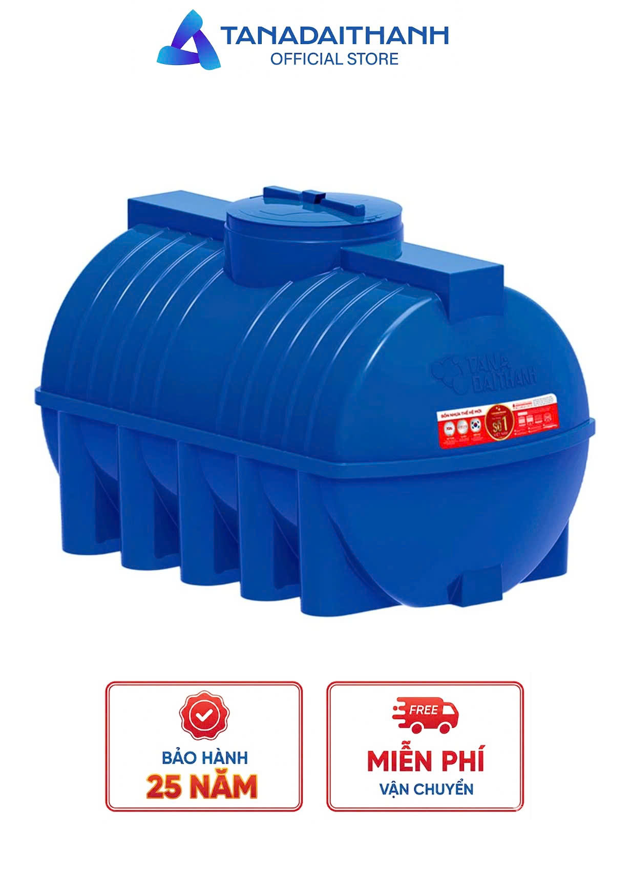 Bồn nhựa Đại Thành Thế Hệ Mới 500L Ngang