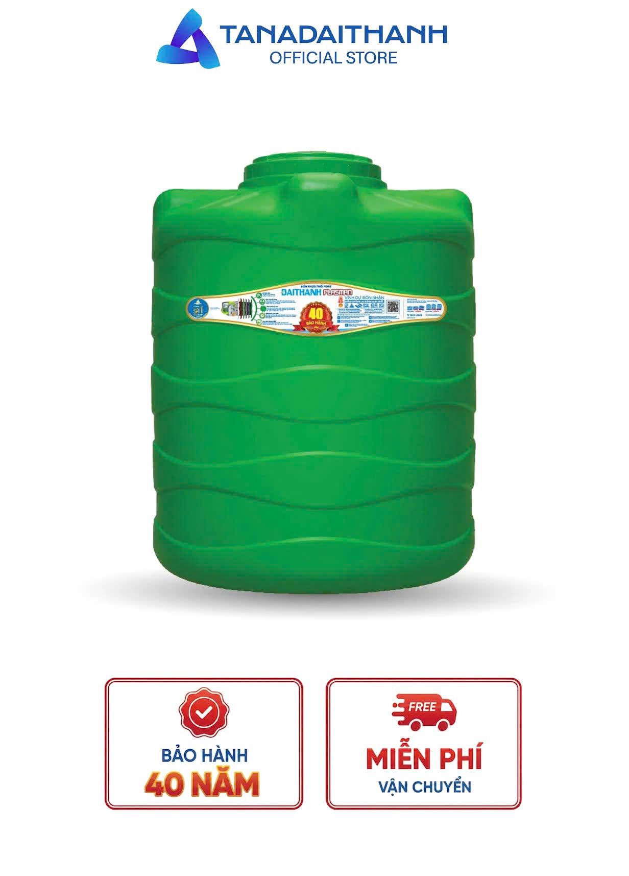 Bồn nhựa Plasman 1.000L Đứng